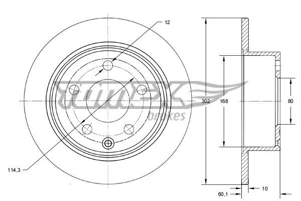 TOMEX Brakes TX 73-66...